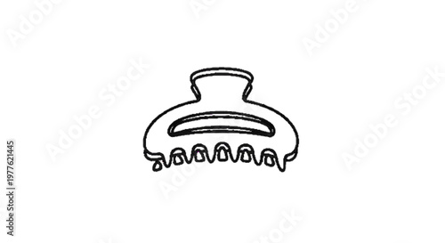 Claw hair clip icon vector . white background