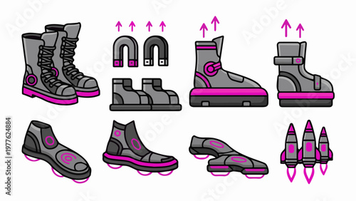 High-Tech Mobility Footwear - Sci-Fi Magnetic Boots, Jet-Propelled Shoes, and Rocket Sneakers for Zero-G