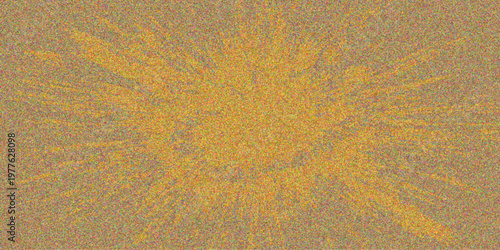 A weathered yellow fabric texture background featuring a grungy brown rust pattern on an old metallic iron surface with an aged vintage material feel