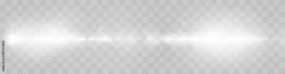 Fototapeta premium Bright white dust floats with luminous shimmer. Soft light creates elegant motion design. Perfect design element for luxury backgrounds and banners. Vector