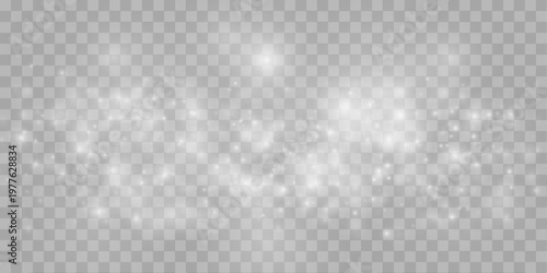 White dust floats with soft glowing particles. Gentle shimmer creates calm elegant motion. Perfect design element for luxury backgrounds and banners. Vector