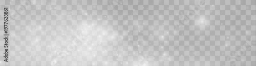 Floating white glitter particles shine with light motion. Soft shimmer creates luxury feel. Perfect design element for luxury backgrounds and banners. Vector