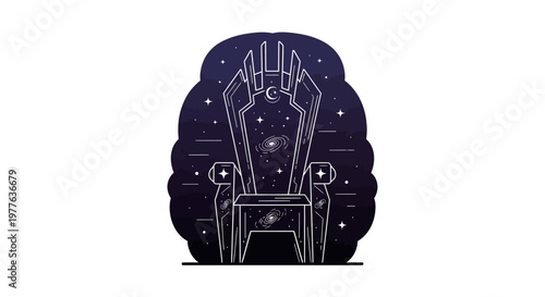 Cosmic Throne, Galaxy Throne, Fantasy Chair, Space Throne, Celestial Throne