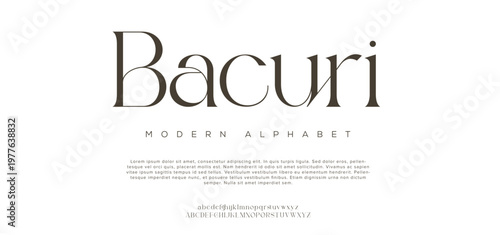 Bacuri Modern Alphabet Font Design