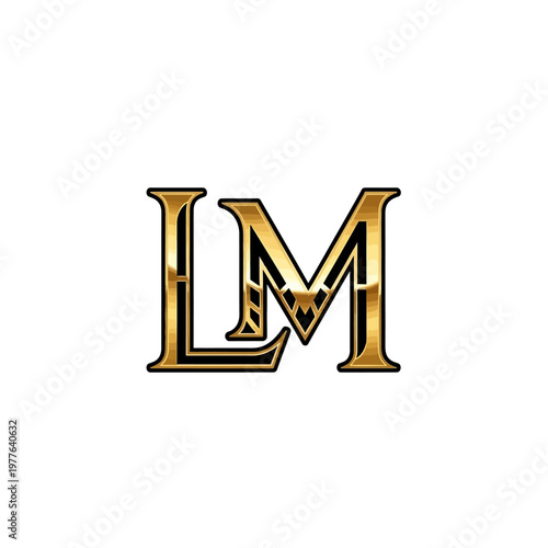 Elegant LM Monogram Logo Design.