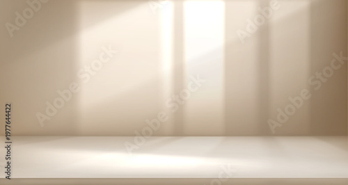 Obraz na plátně Minimal blue limbo background with smooth wall and floor gradient