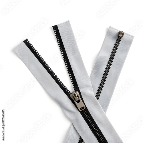 Zipper repair kit on white background, practical craftsmanship