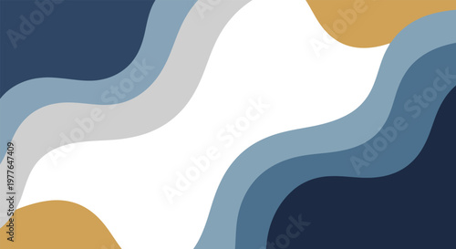 Abstract Vibrant Background with Wavy Liquid Shapes and Soft Blue Gray White and Deep Navy Colors with Editable Vector File for Modern Designs.