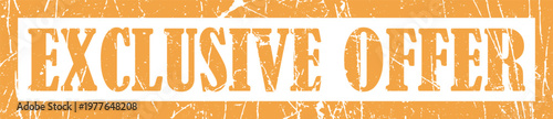 Gold foil textured background, with "exclusive offer", in bold black, letters exclusive offer text