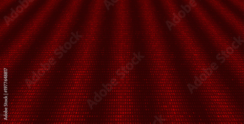 Pentagonal Data Arrays - Five Columns of Structured Binary Logic in Grayscale. Perspective.