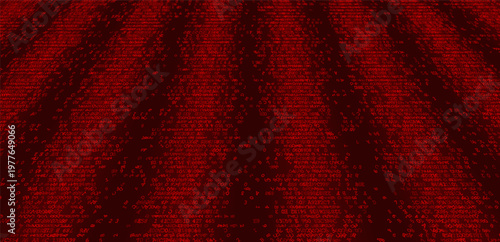 Structured Digital Logic - Binary Code Columns on Data Matrix. Perspective.