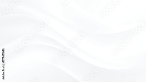 Abstract white wavy background with smooth curves and light gray shadows modern minimalist design element