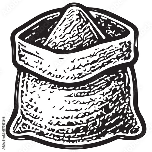 Laundry Powder Detergent Sack Cleaning Agent Household Washing Product Textile Bag Illustration