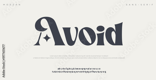 Typography Design with the Word Avoid