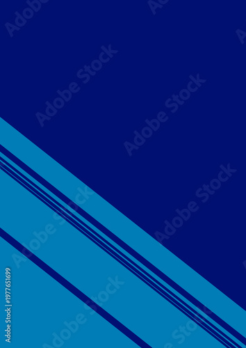 Geometric light blue shapes on blue. Abstract graphic background.