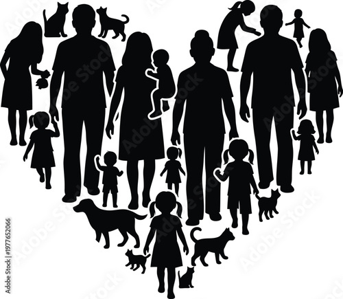 Celebrating global day of parents heartwarming silhouette of family love unity and generational bonds