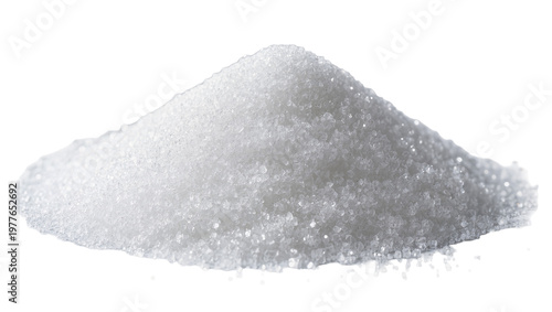 Obraz na płótnie Granulated white sugar pile, isolated on transparent background