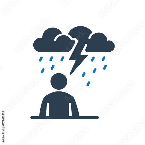 Thunderstorm Hazard Risk Icon