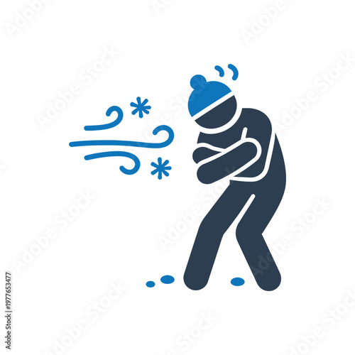 Freezing Blizzard Survival Shiver Icon