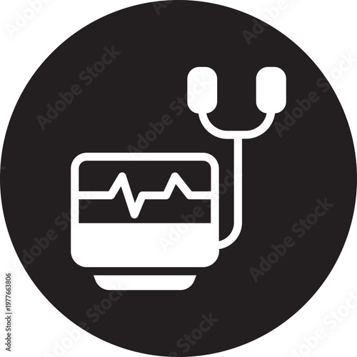 Defibrillator glyph icon