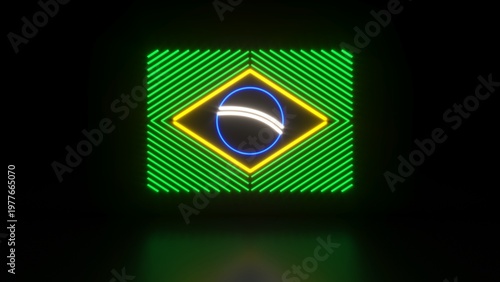 Brazilian flag background - 3D illustration