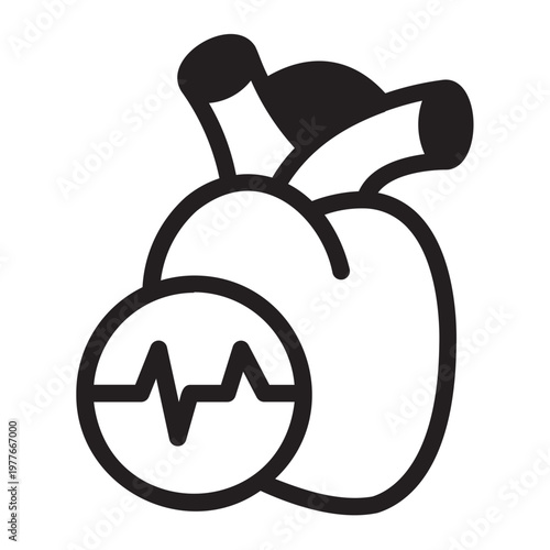 heartbeat glyph icon