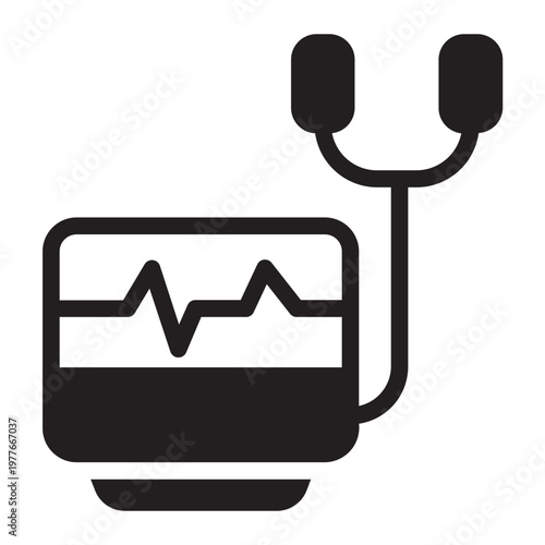 Defibrillator glyph icon