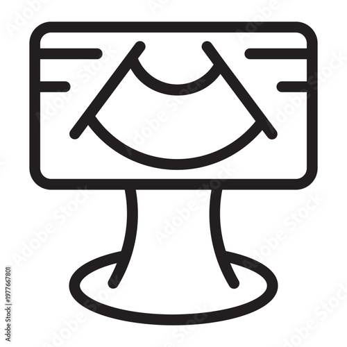 ultrasound line icon