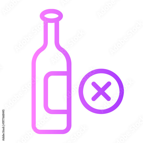 no alcohol gradient icon