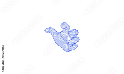 human hand isolated on white