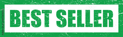 Vector art of green best seller stamp