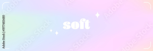 Gradient background with nacre pearl gradation in pink, mint, blue and ivory tones with soft decorative corners. Pearl nacre gradient backdrop for cosmetic banner or elegant social media template.