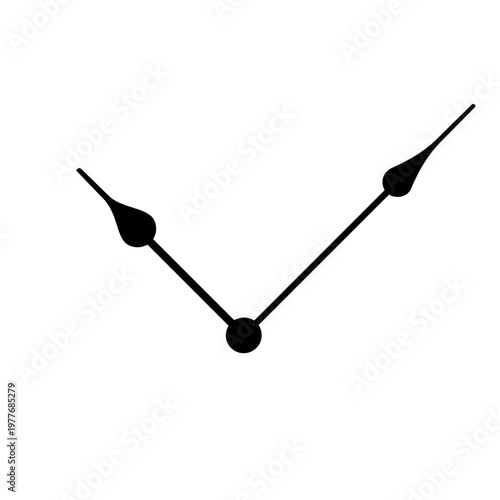 Clock Hands Abstract: A minimalist, abstract image of clock hands, showcasing the elegance of time and measurement.