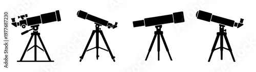 Telescope vector illustration for astronomy enthusiasts and educational resources design needs
