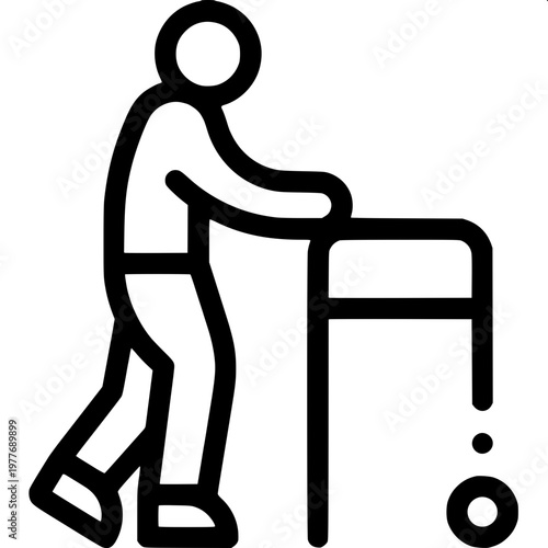 “Inclusive accessibility icon set showing various wheelchair users in different poses, simple line-art vector style.”