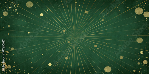 Green Starry Abstract Swirl Background