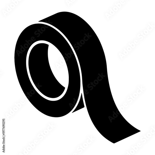 Black electrical tape roll vector image for sealing and insulation needs for home and office use