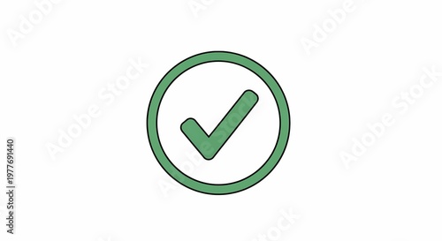 A green checkmark symbol inside a circle, representing validation and approval Free Download A green checkmark symbol inside a circle, representing validation and approval - GFXLoad