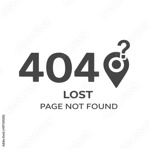 404 error page lost
Vector 404 page illustration
