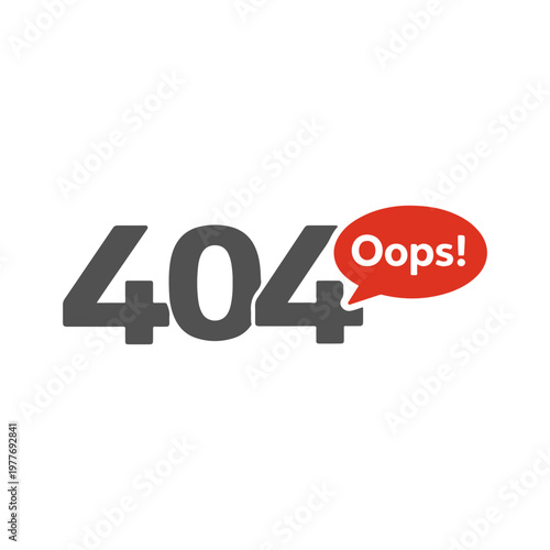 404 page Oops
Vector 404 page illustration