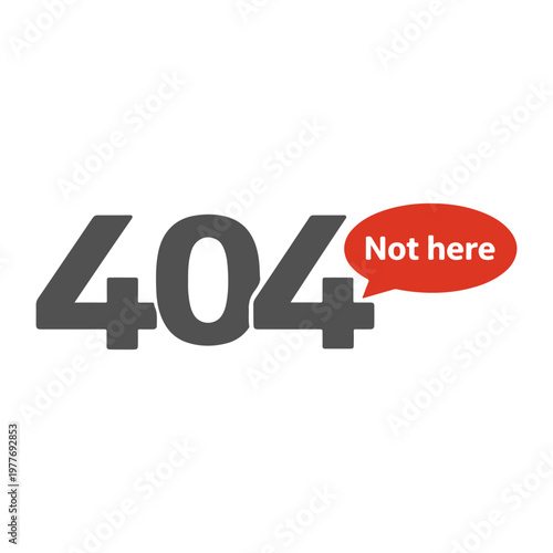 404 page Not here
Vector 404 page illustration