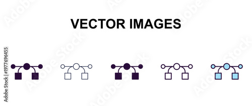 vector images multi-style outline icon set - technology concept. Thin line, regular, filled, colored vector images icon