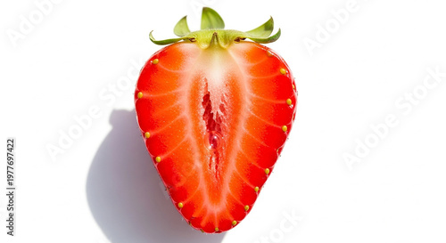 Ripe strawberry isolated on white background