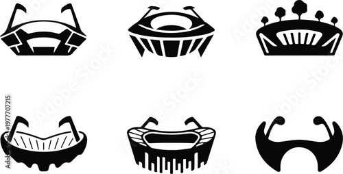 Stadium Silhouette Icon Sports Arena Outline Design