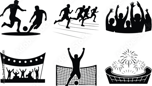 Stadium Silhouette Icon Sports Arena Outline Design