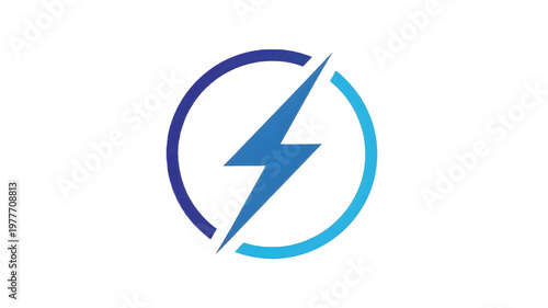 Free Download Blue Lightning Bolt Circle Icon Vector - GFXLoad