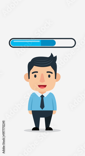 Cartoon Businessman Character Illustration.