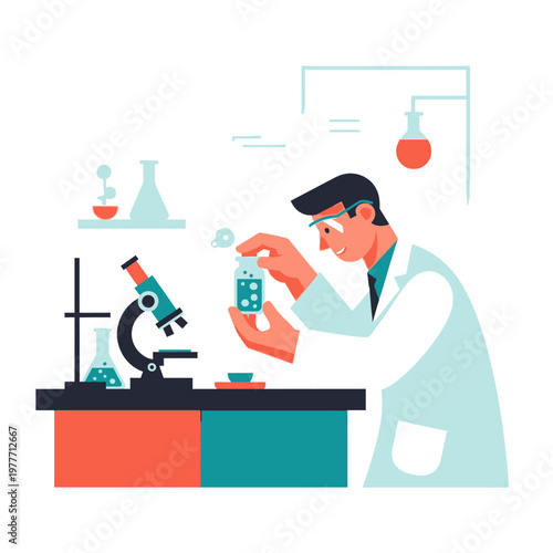 Scientist working in laboratory.