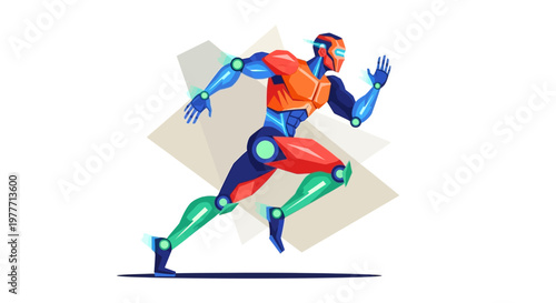 Wallpaper Mural Man Running Athletic Body Posture. Torontodigital.ca