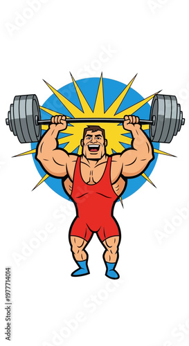 Wallpaper Mural Muscular Man Lifting Weights. Torontodigital.ca